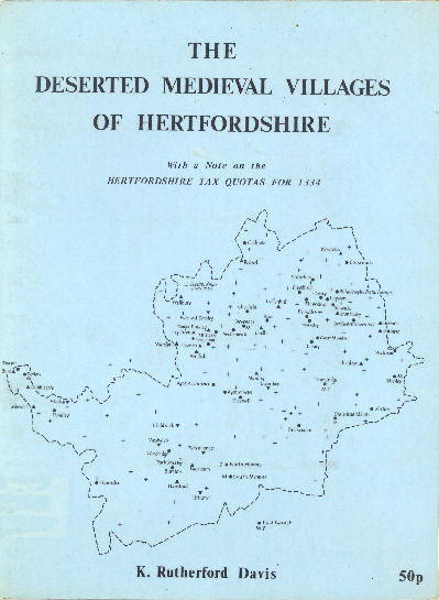Book The Deserted Medieval Villages Of Hertfordshire Hertfordshire Genealogy 
